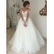 Long Sleeves Lace Illusion Neckline Wedding Dresses Bridal Gowns 3030300