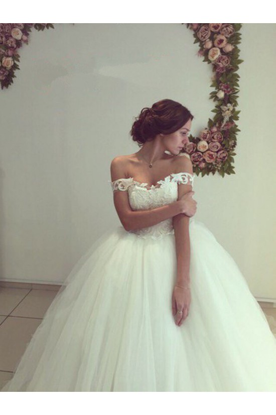 Lace Tulle Ball Gown Off-the-Shoulder Wedding Dresses Bridal Gowns 3030301 Lace Tulle Ball Gown Off-the-Shoulder Wedding Dresses Bridal Gowns 3030301