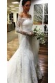 Long Sleeves Lace Off-the-Shoulder Mermaid Wedding Dresses Bridal Gowns 3030302 Long Sleeves Lace Off-the-Shoulder Mermaid Wedding Dresses Bridal Gowns 3030302