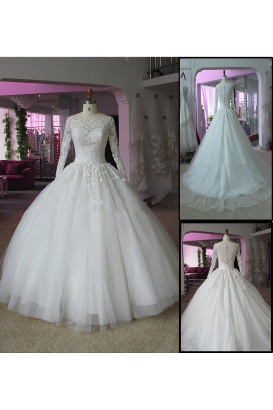 Bateau Neckline Long Sleeves Lace Wedding Dresses Bridal Gowns 3030304 Bateau Neckline Long Sleeves Lace Wedding Dresses Bridal Gowns 3030304