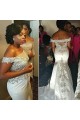 Mermaid Off-the-Shoulder Lace Satin Wedding Dresses Bridal Gowns 3030311